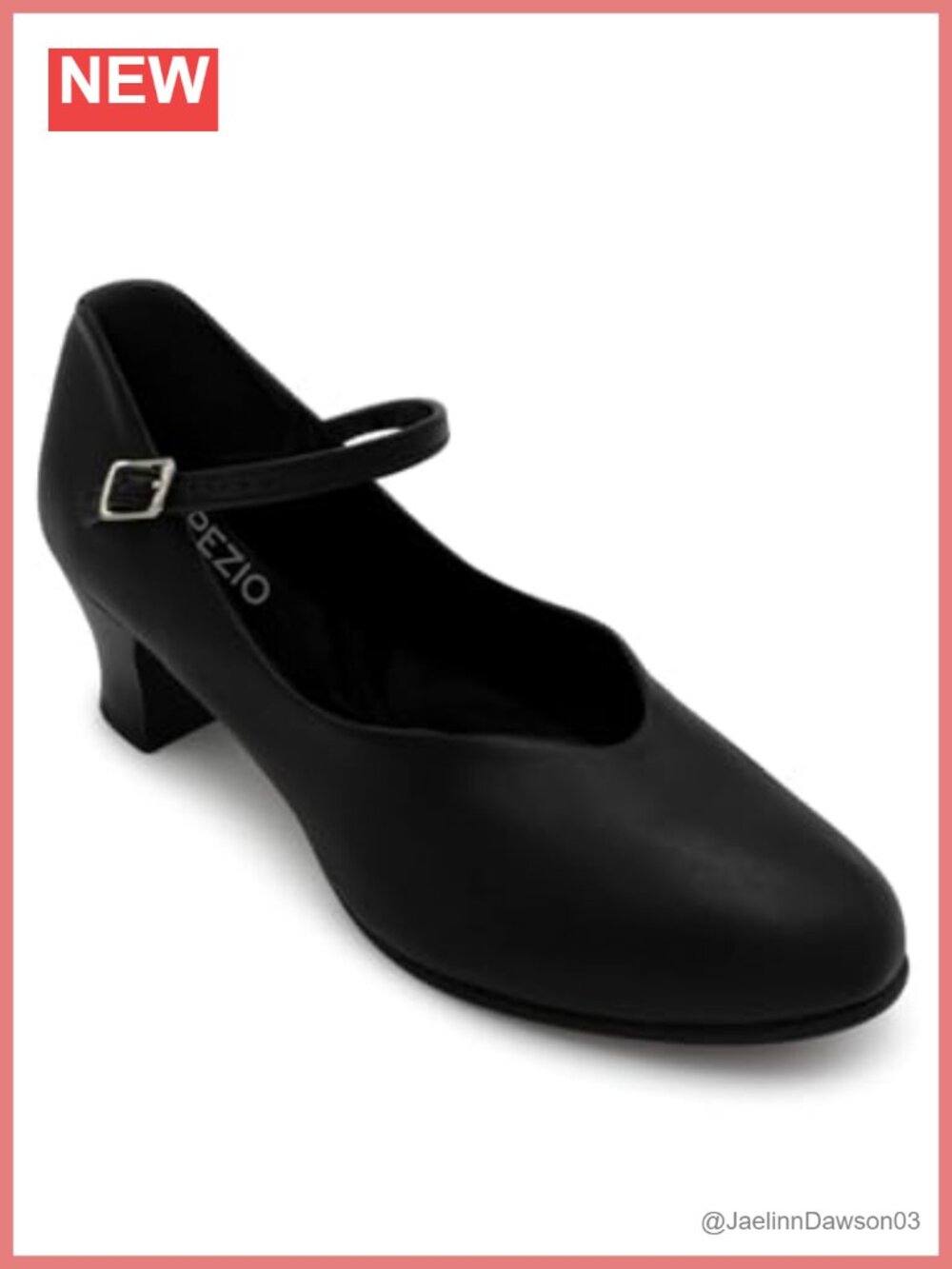 Capezio Jr. Footlight Character Shoe Oxford PU Leather Sole Dance Shoes